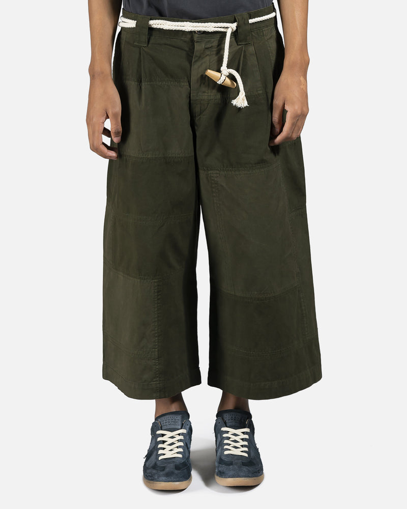 JW Anderson Men's Pants Cropped Trousers in Khaki