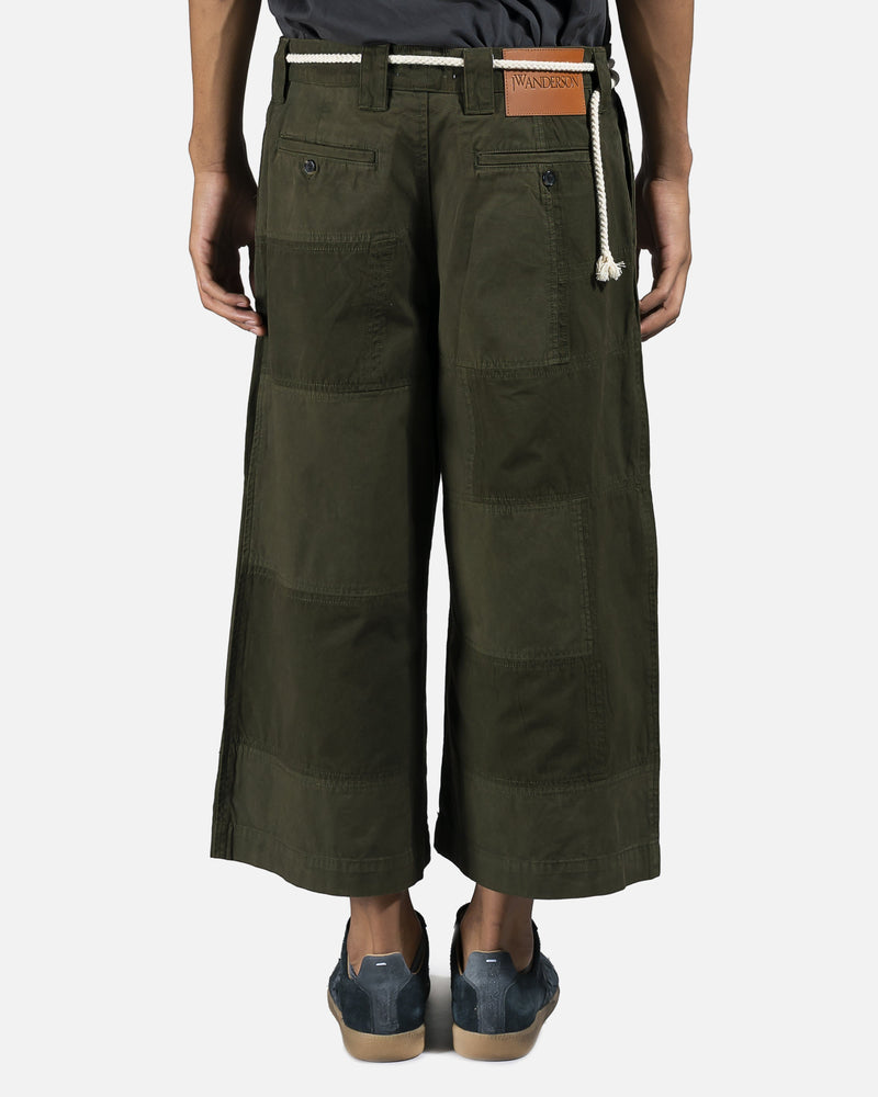 JW Anderson Men's Pants Cropped Trousers in Khaki