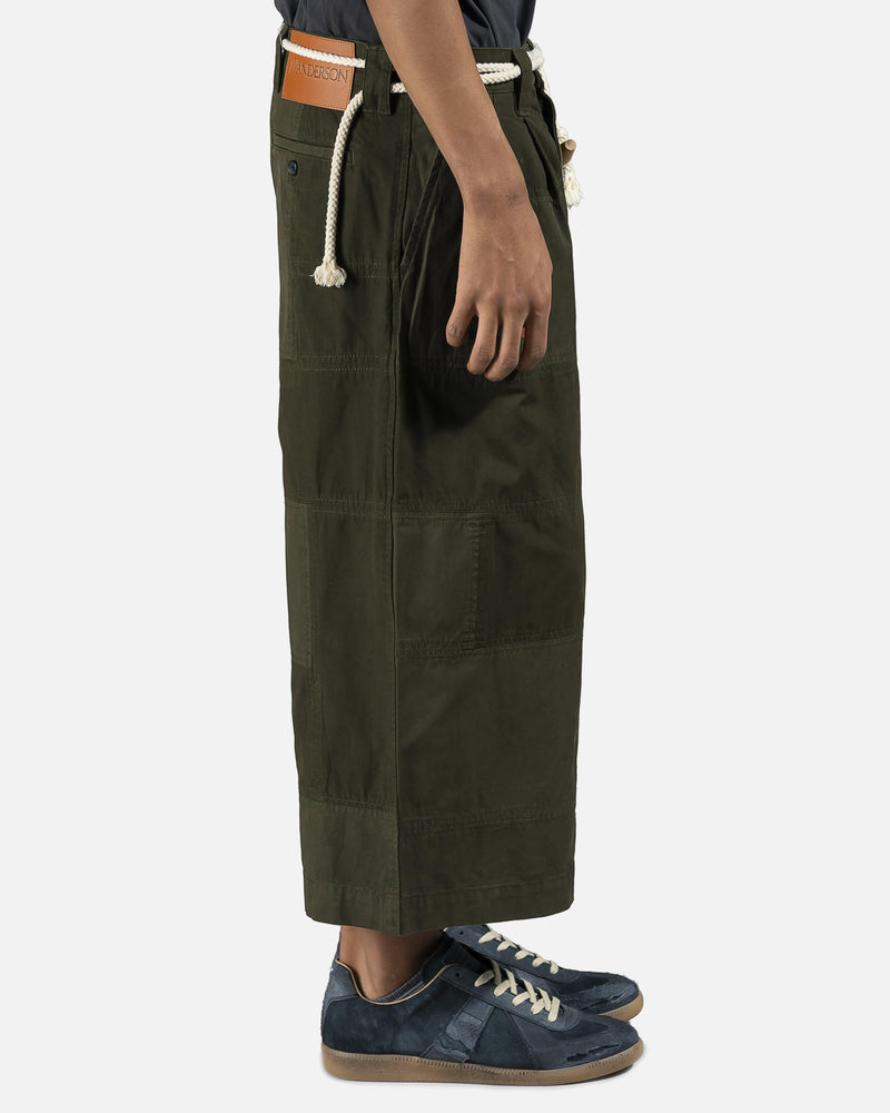 JW Anderson Men's Pants Cropped Trousers in Khaki