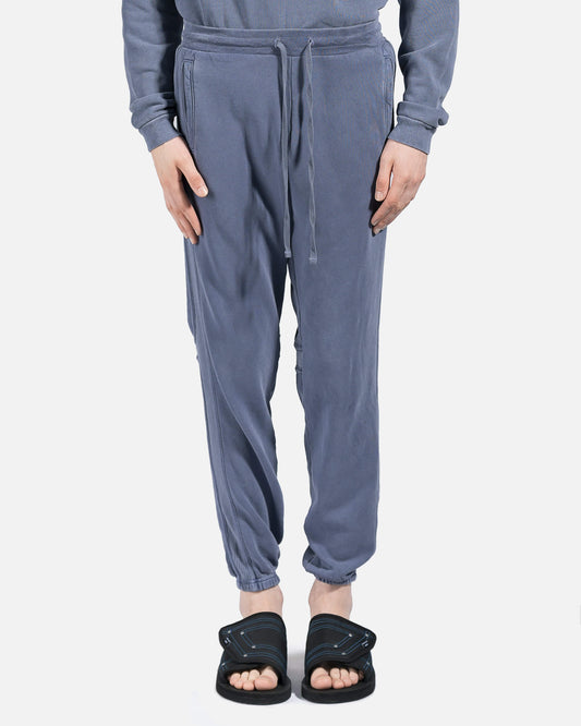 John Elliott Men's Pants Cross Thermal Sweatpants in Washed Cadet