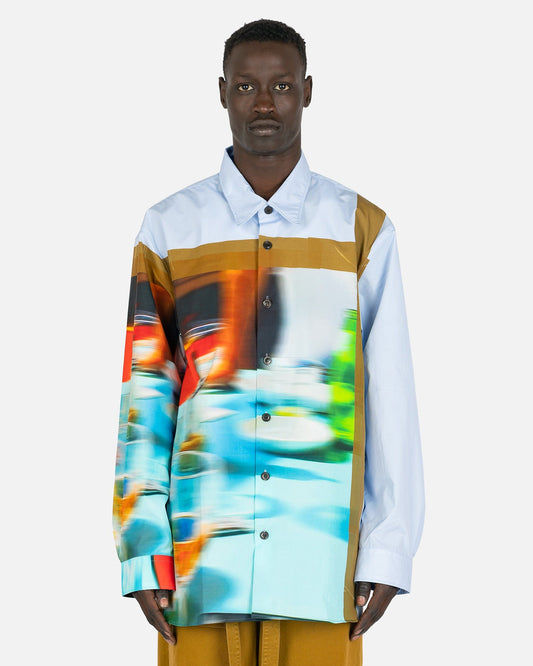 Dries Van Noten Men's Shirts Crow Shirt in Blue