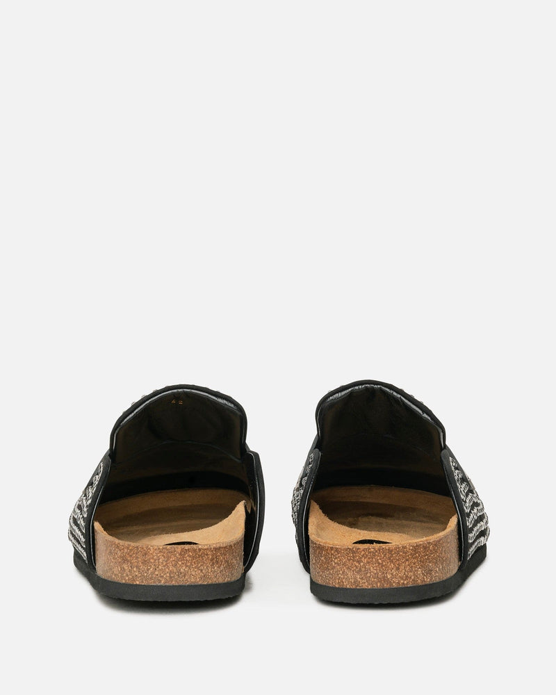 JW Anderson Men's Shoes Crystal Embellished Loafers in Black