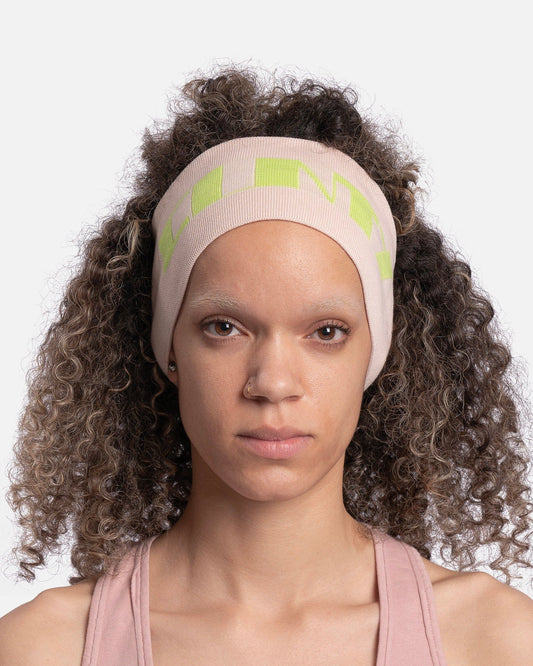 Rick Owens DRKSHDW Men's Hats O/S Cunty Headband in Faded Pink/Neon Green