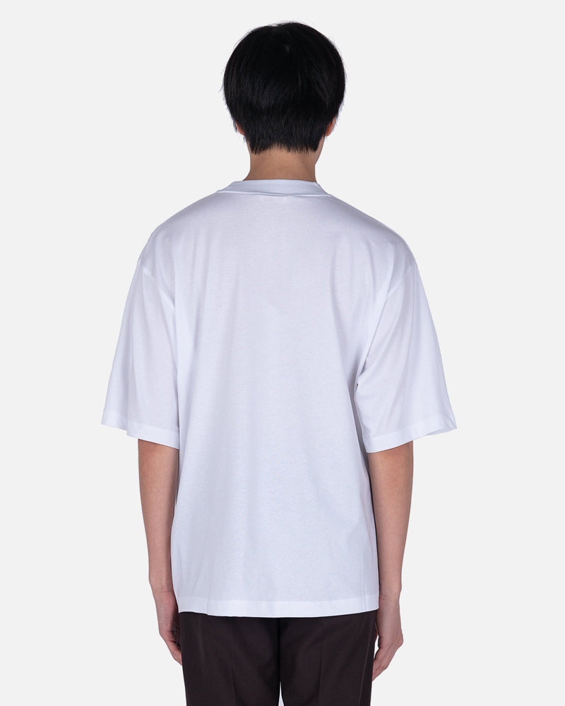Marni Men's T-Shirts Cut Out Logo T-Shirt in Lily White