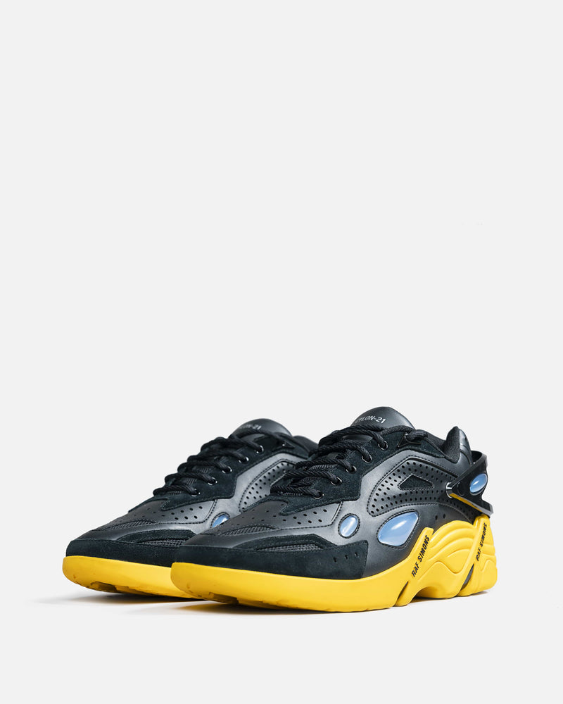 Raf Simons Men's Sneakers Cylon 21 in Black & Yellow