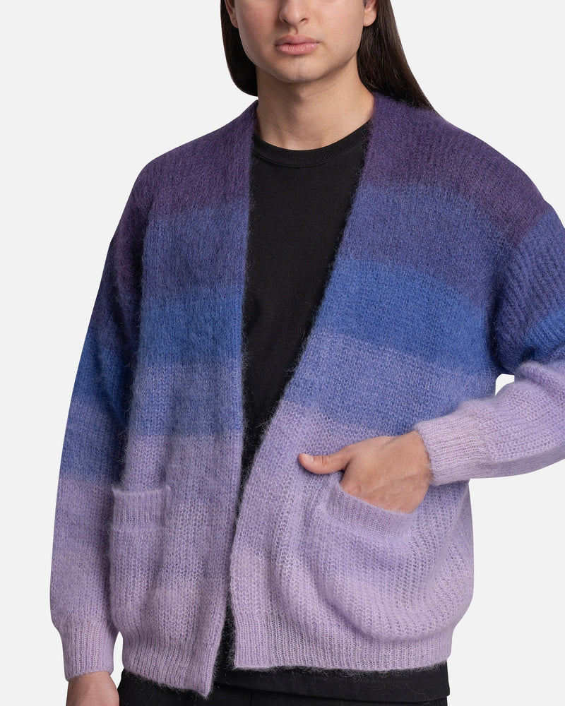 Isabel Marant Homme Men's Sweater Danah Cardigan in Royal Blue/Lilac