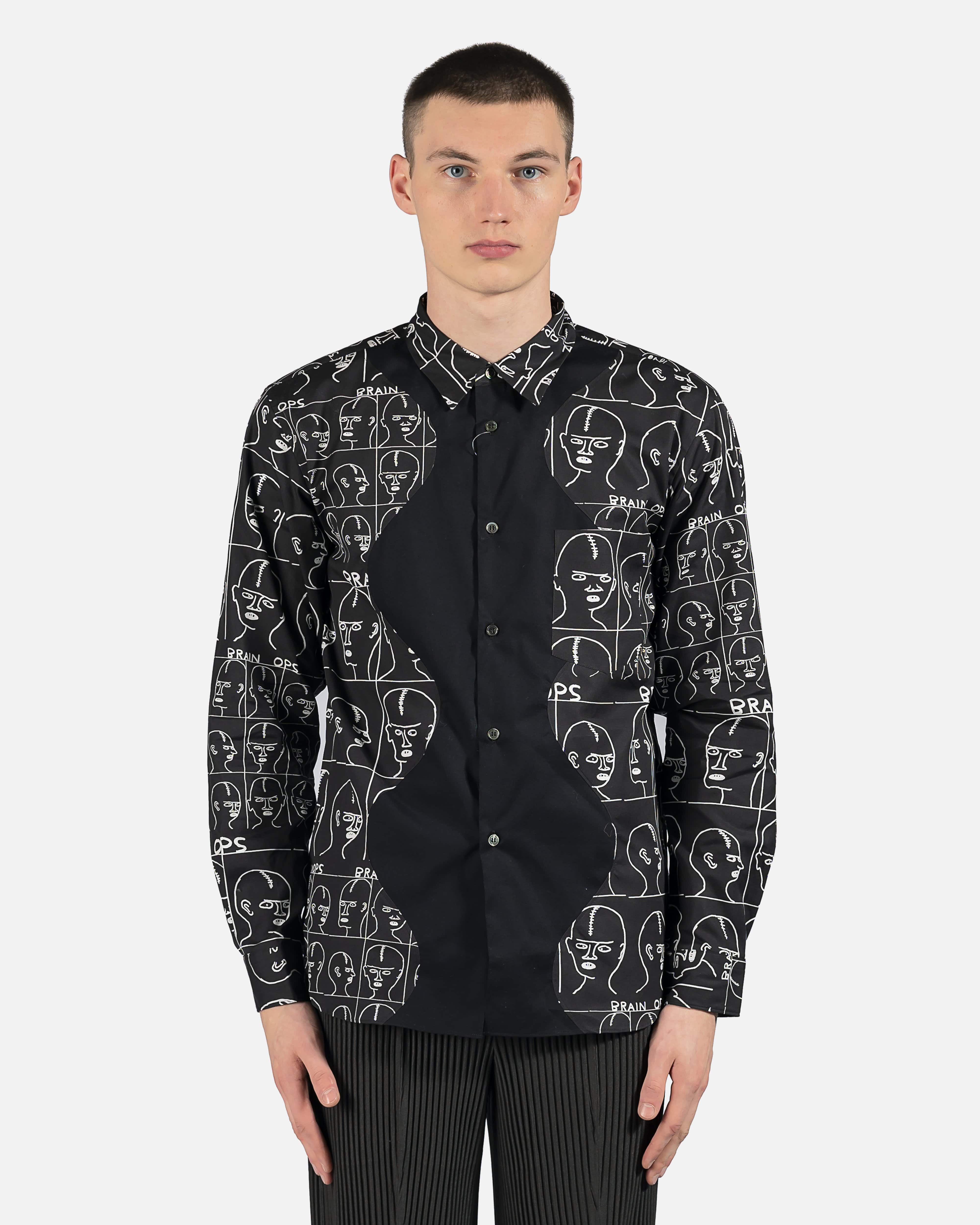 David Shrigley Button-Up in Black – SVRN