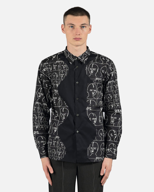 Comme des Garcons Homme Deux Men's Shirts David Shrigley Button-Up in Black