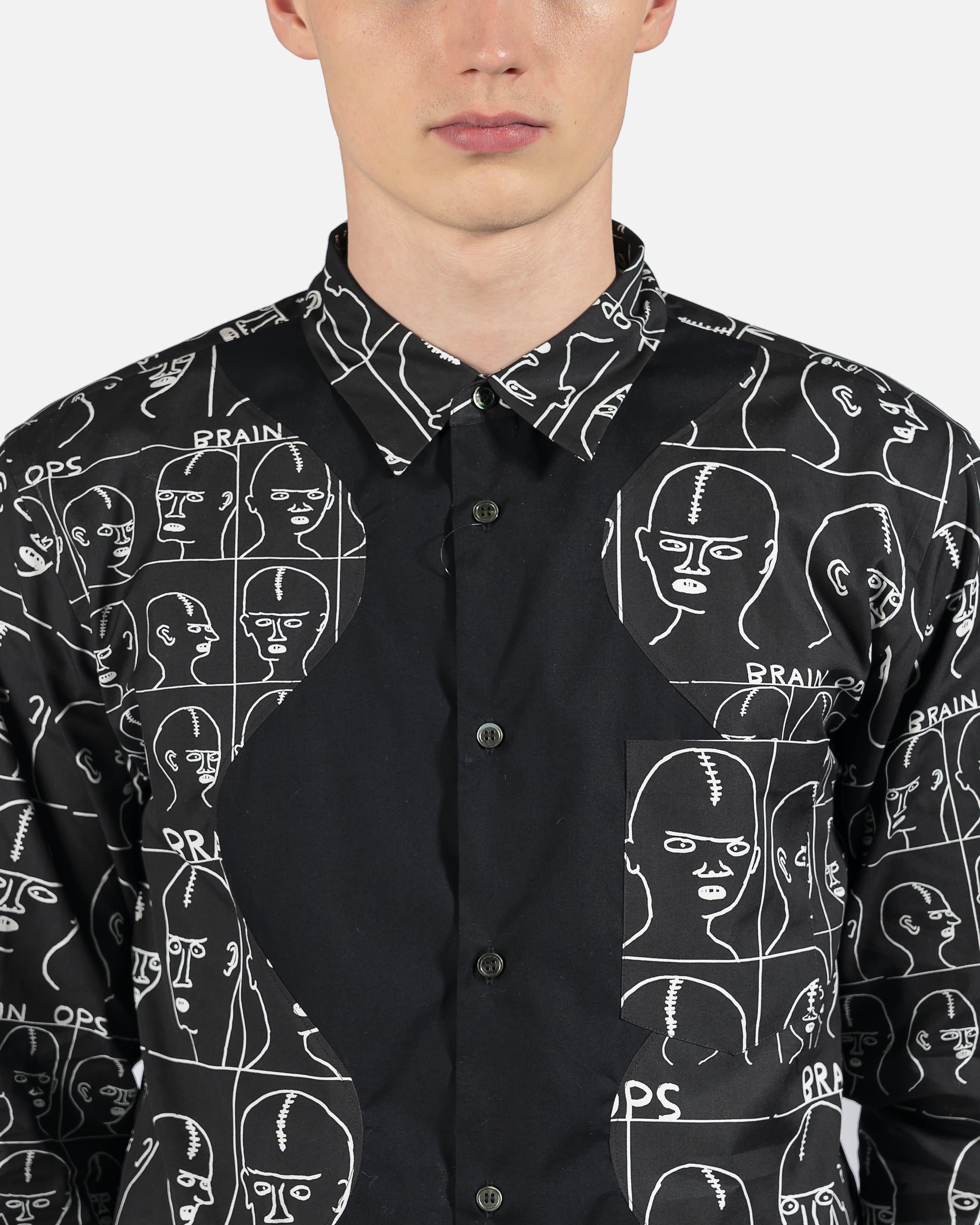 Comme des Garcons Homme Deux Men's Shirts David Shrigley Button-Up in Black