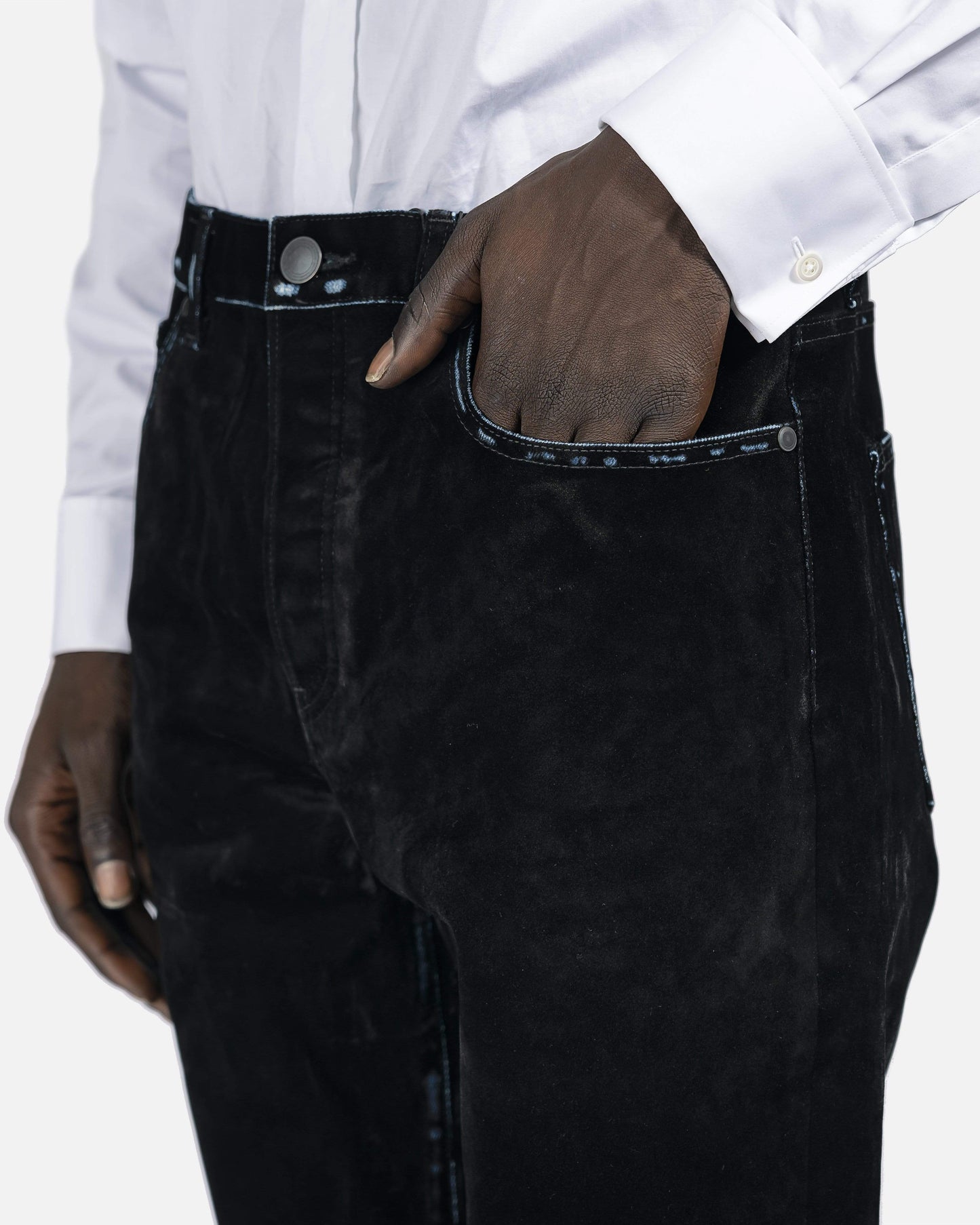 John Elliott Men's Jeans Daze 2 Denim in Black Flock