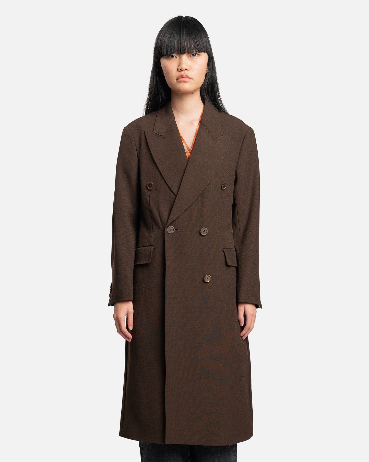 Our Legacy Women Jackets DB Coat in Brown Exquisite Wool