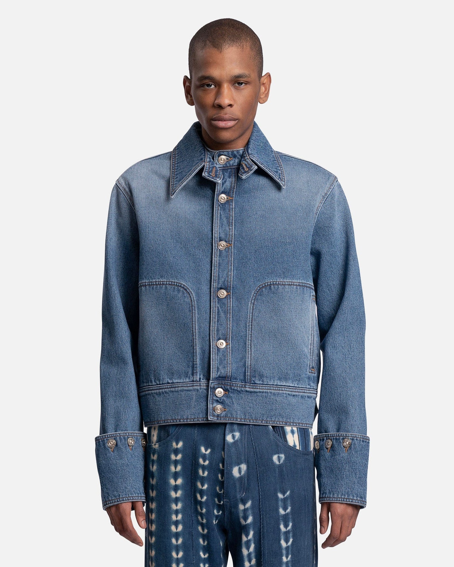Wales Bonner Men's Jackets Delta Denim Jacket in Blue