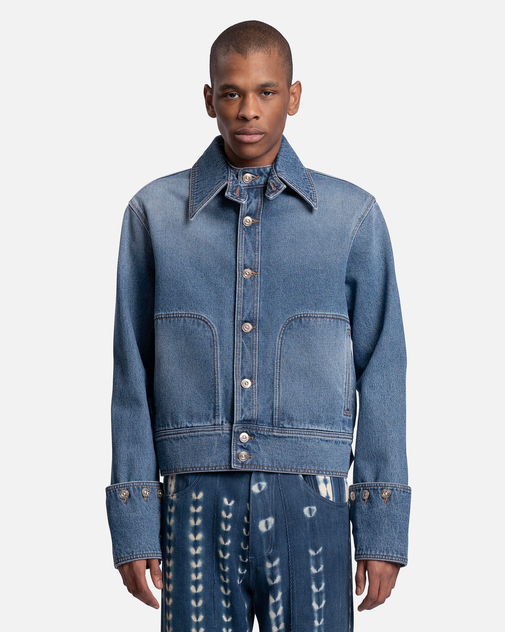 Wales Bonner Men's Jackets Delta Denim Jacket in Blue