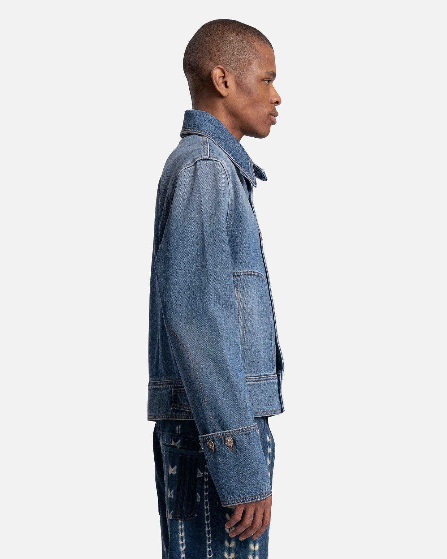Wales Bonner Men's Jackets Delta Denim Jacket in Blue