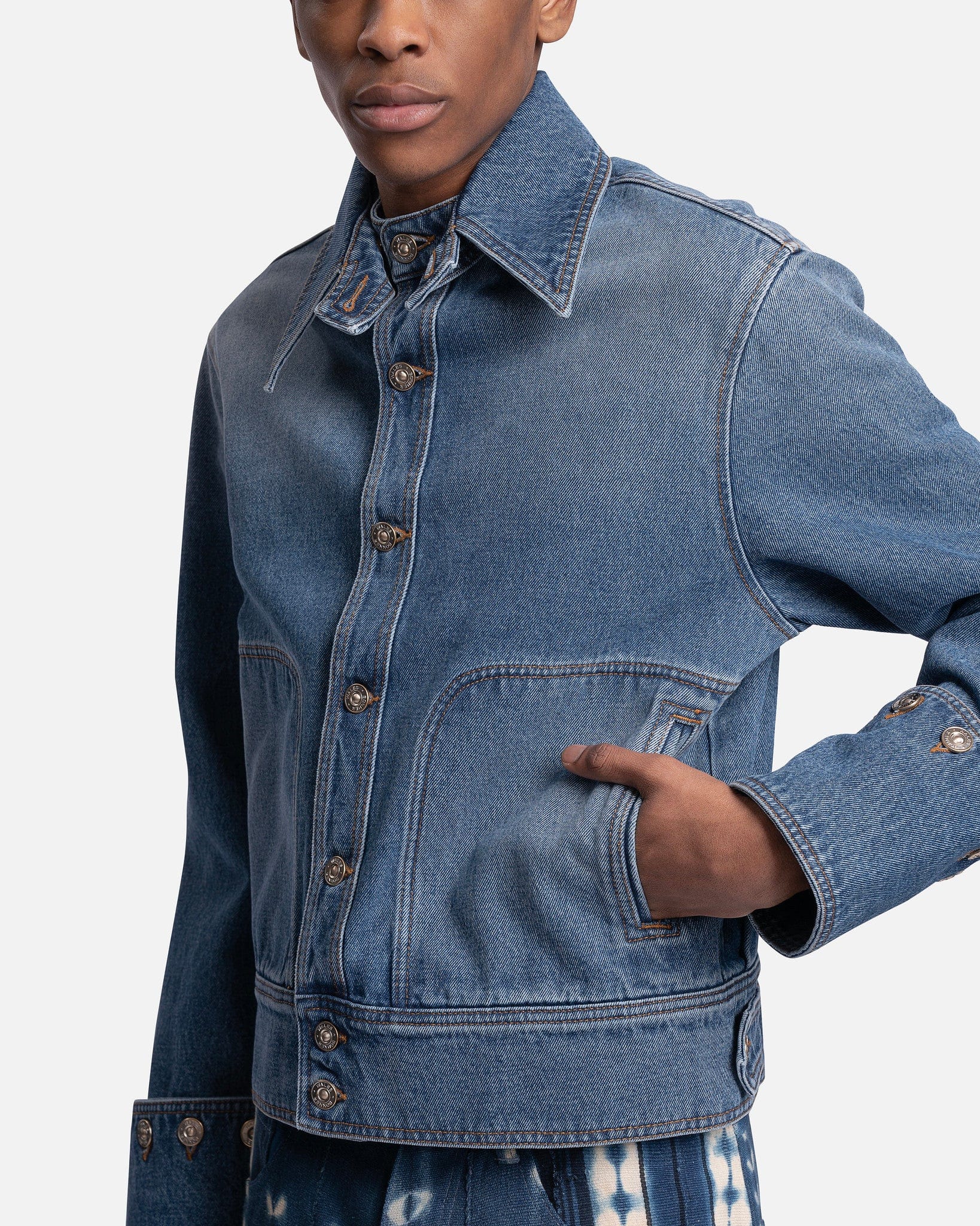 Wales Bonner Men's Jackets Delta Denim Jacket in Blue