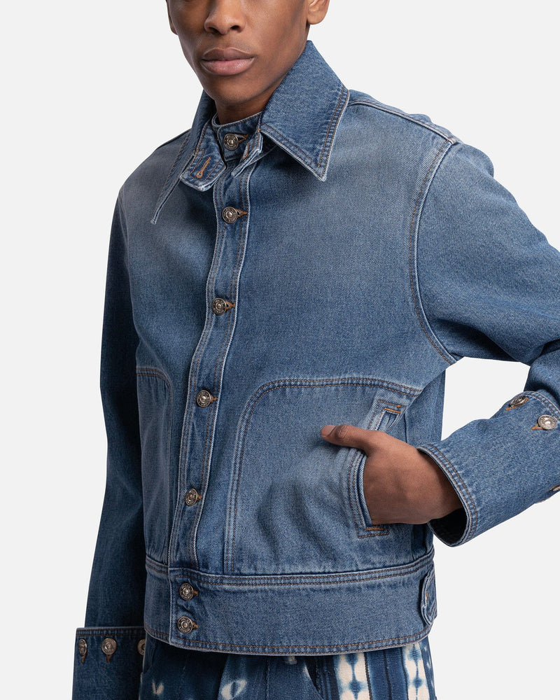 Wales Bonner Men's Jackets Delta Denim Jacket in Blue