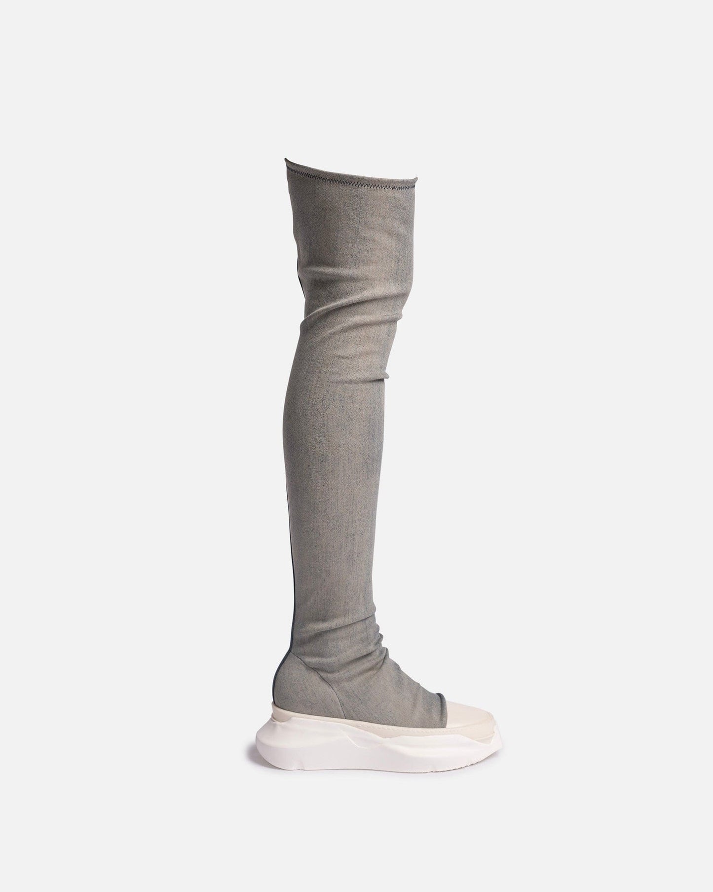 Rick Owens DRKSHDW Women's Shoes Denim Abstract Stockings in Mineral Pearl Degrade/Milk