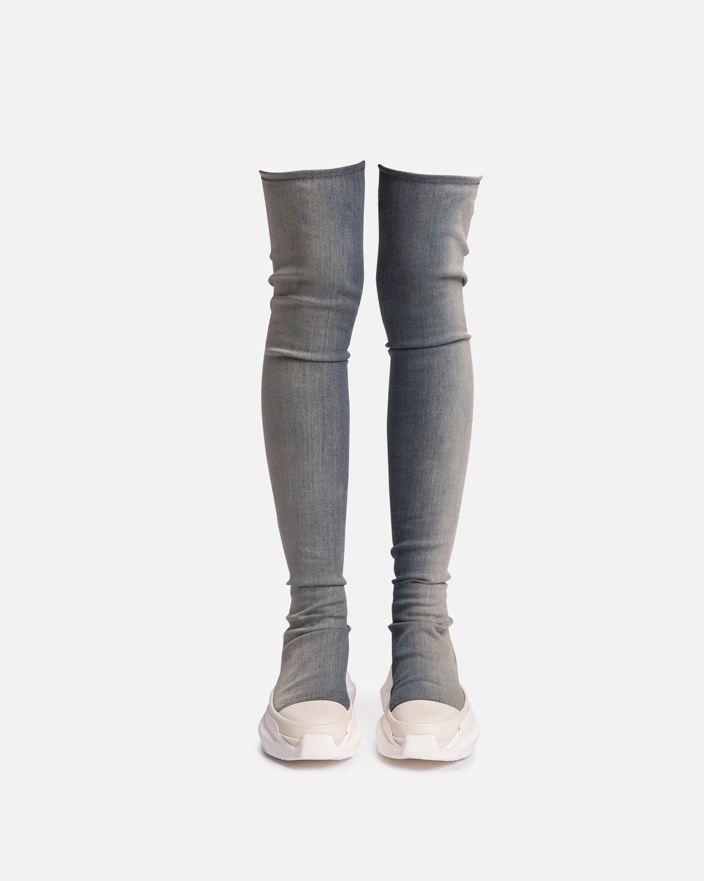 Rick Owens DRKSHDW Women's Shoes Denim Abstract Stockings in Mineral Pearl Degrade/Milk