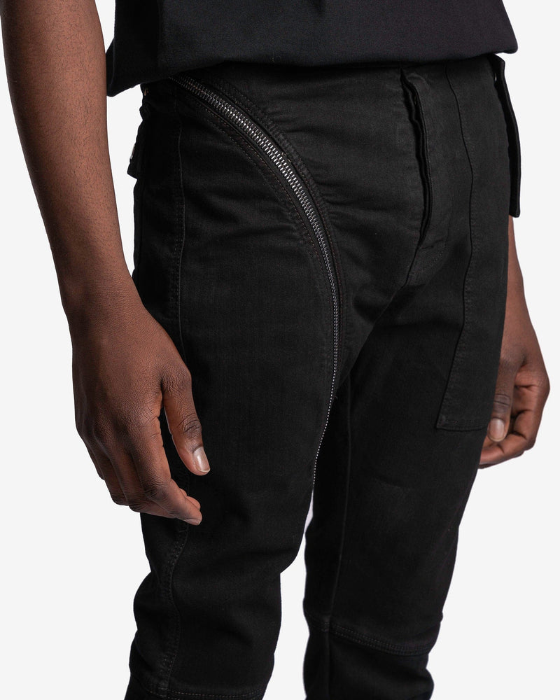 Rick Owens DRKSHDW Men's Pants Denim Aircut Joggers in Black