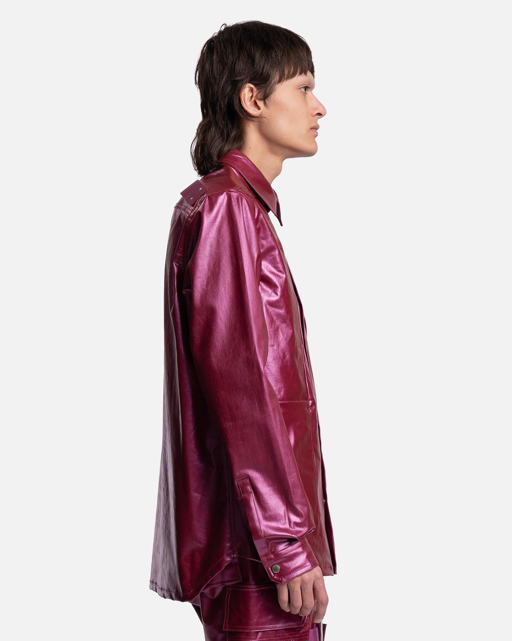 Denim Fogpocket Outershirt in Fuchsia – SVRN Denim Fogpocket Outershirt in Fuchsia – SVRN