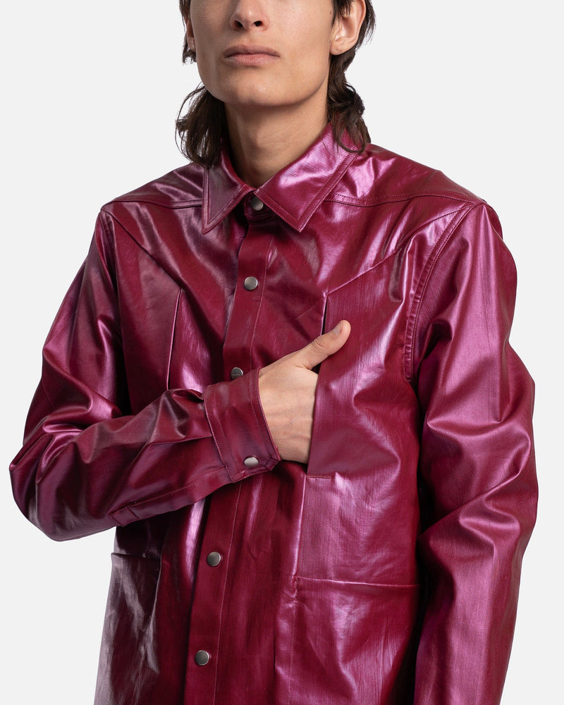 Denim Fogpocket Outershirt in Fuchsia – SVRN Denim Fogpocket Outershirt in Fuchsia – SVRN