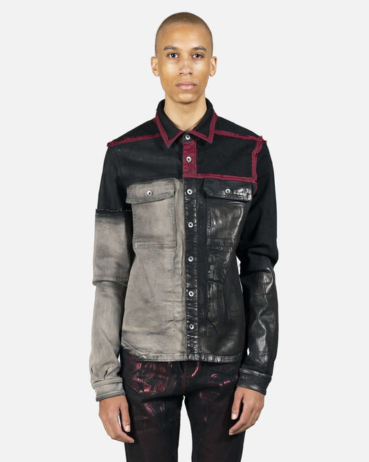 Rick Owens DRKSHDW Men's Jackets Denim Outershirt in Multi