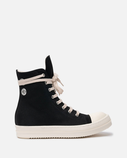 Rick Owens DRKSHDW Women's Shoes Denim Ramones in Black/Milk