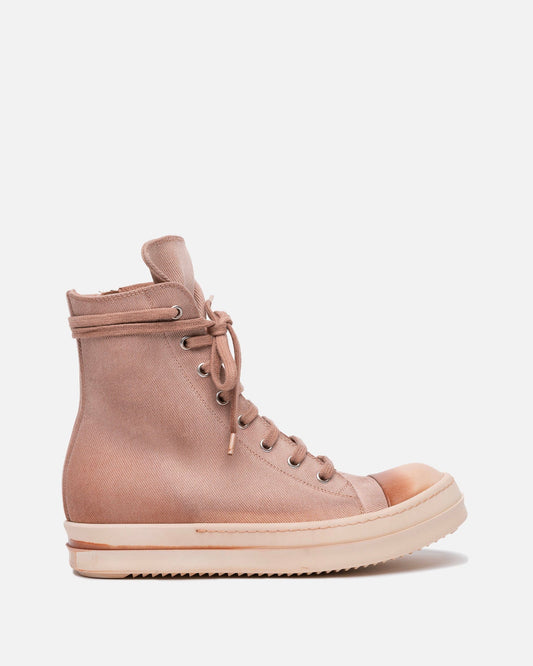 Rick Owens DRKSHDW Women's Shoes Denim Ramones in Faded Pink