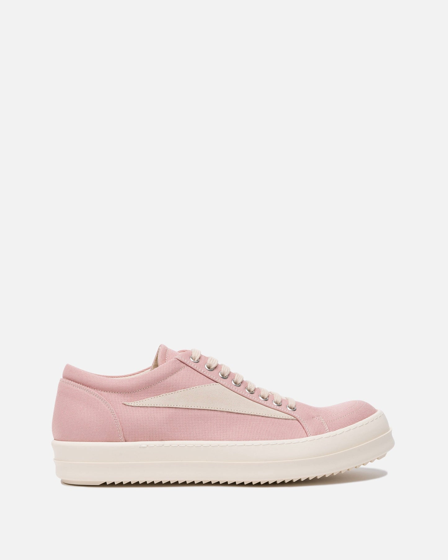 Rick Owens Men's Sneakers Denim Vintage Sneakers in Faded Pink/Pearl