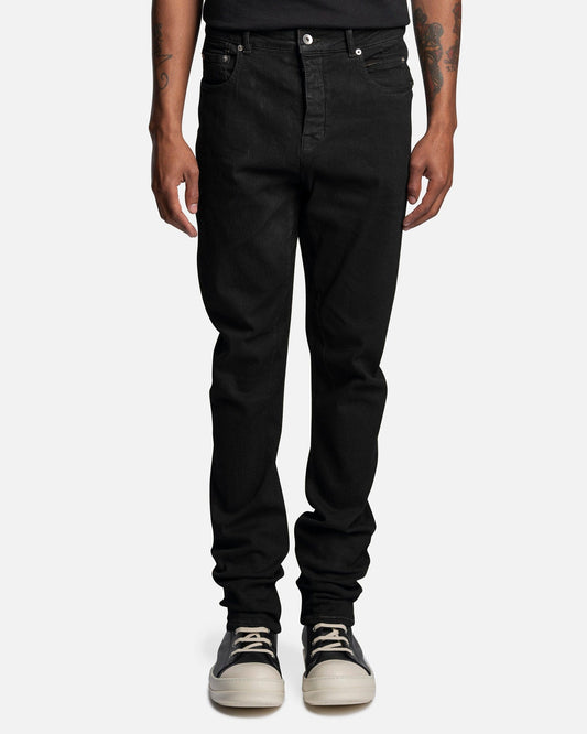 Rick Owens DRKSHDW Men's Jeans Detroit Cut Denim in Black