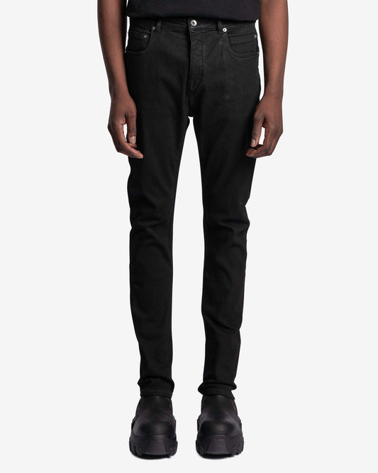 Rick Owens DRKSHDW Men's Pants Detroit Cut Denim in Black