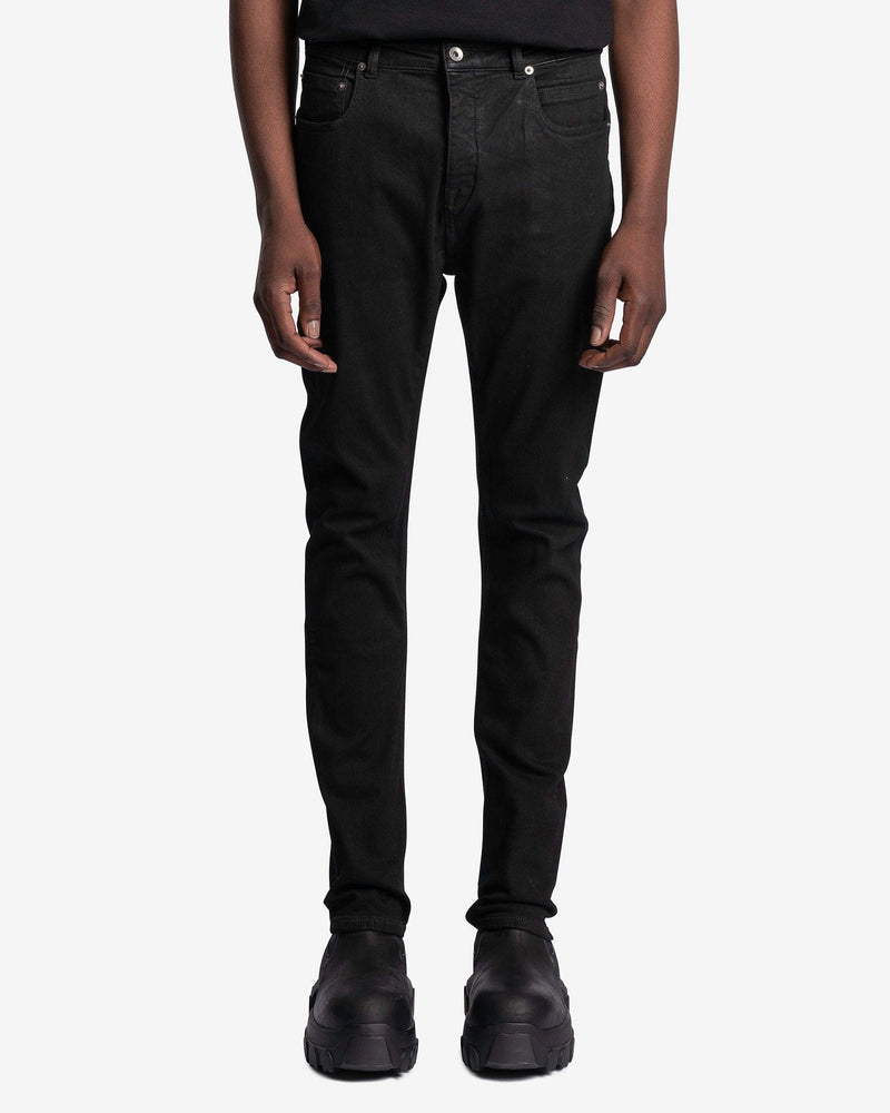 Rick Owens DRKSHDW Men's Pants Detroit Cut Denim in Black