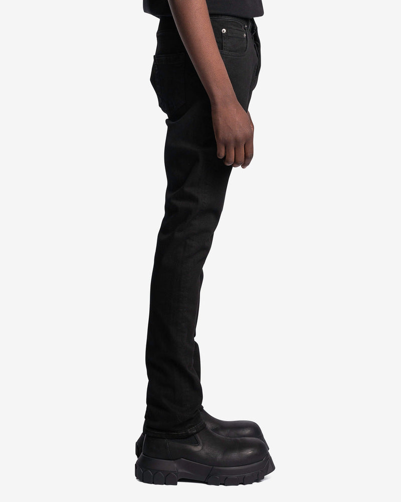 Rick Owens DRKSHDW Men's Pants Detroit Cut Denim in Black