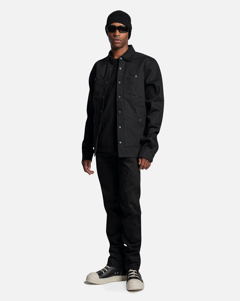 Rick Owens DRKSHDW Men's Jeans Detroit Cut Japanese Denim in Black