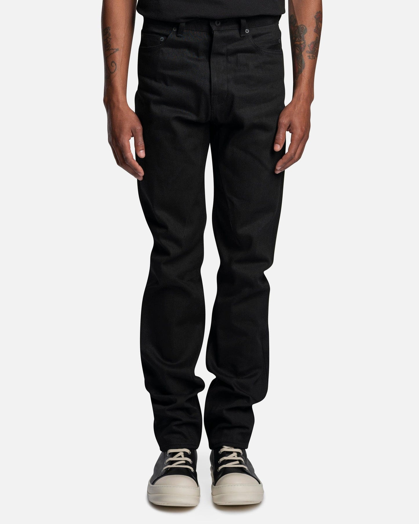 Rick Owens DRKSHDW Men's Jeans Detroit Cut Japanese Denim in Black