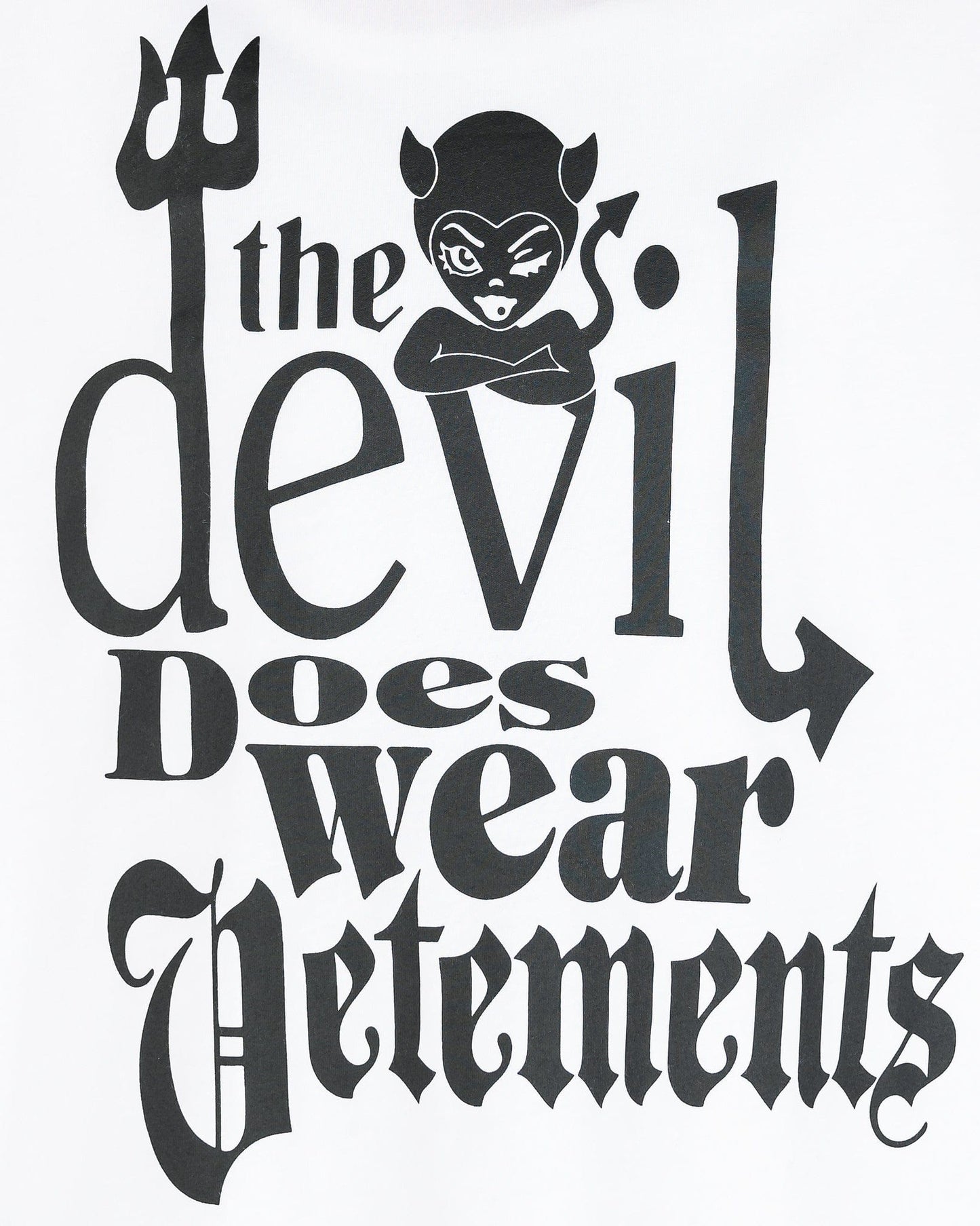 VETEMENTS Men's T-Shirts Devil Does Wear VETEMENTS T-Shirt in White