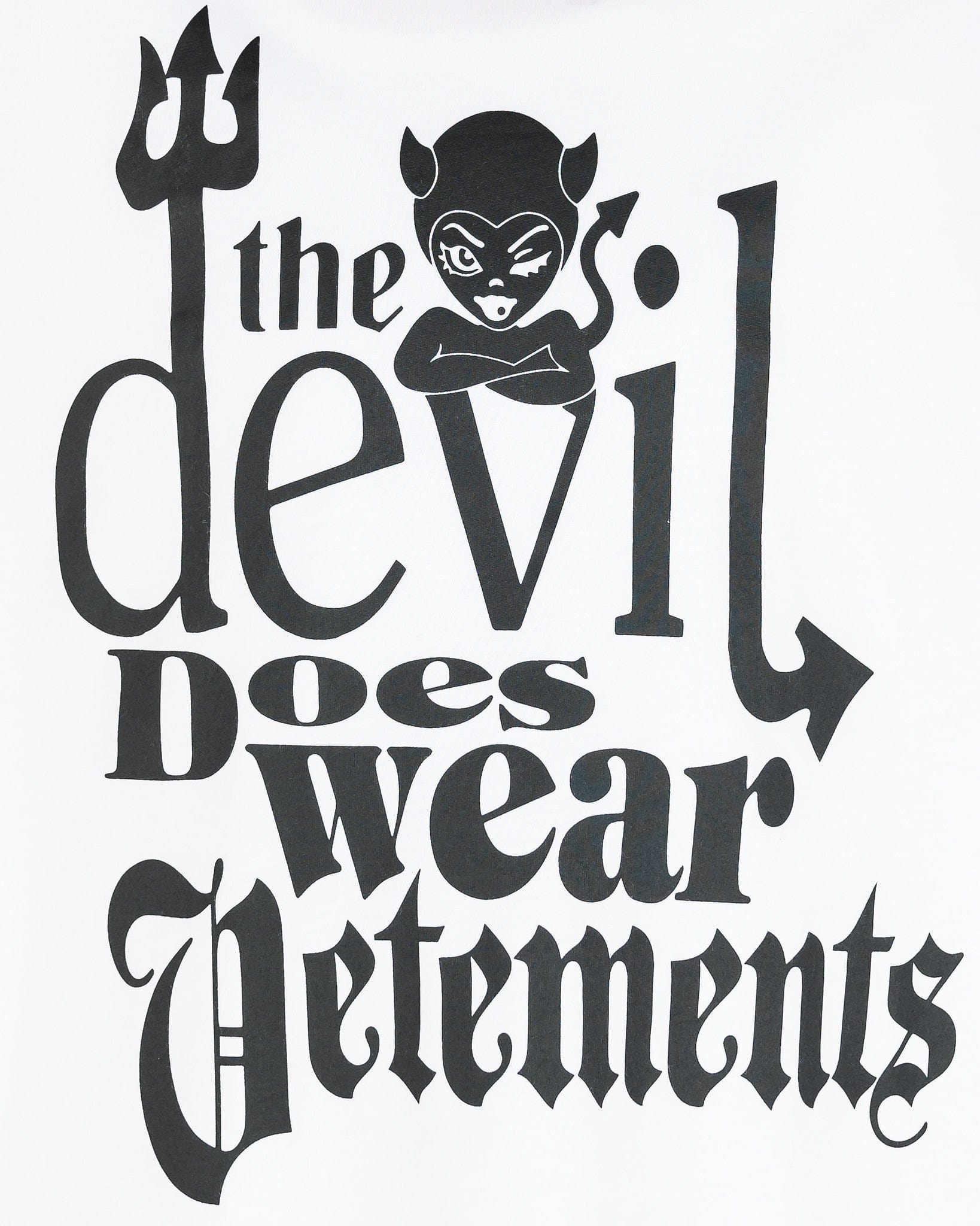 VETEMENTS Men's T-Shirts Devil Does Wear VETEMENTS T-Shirt in White