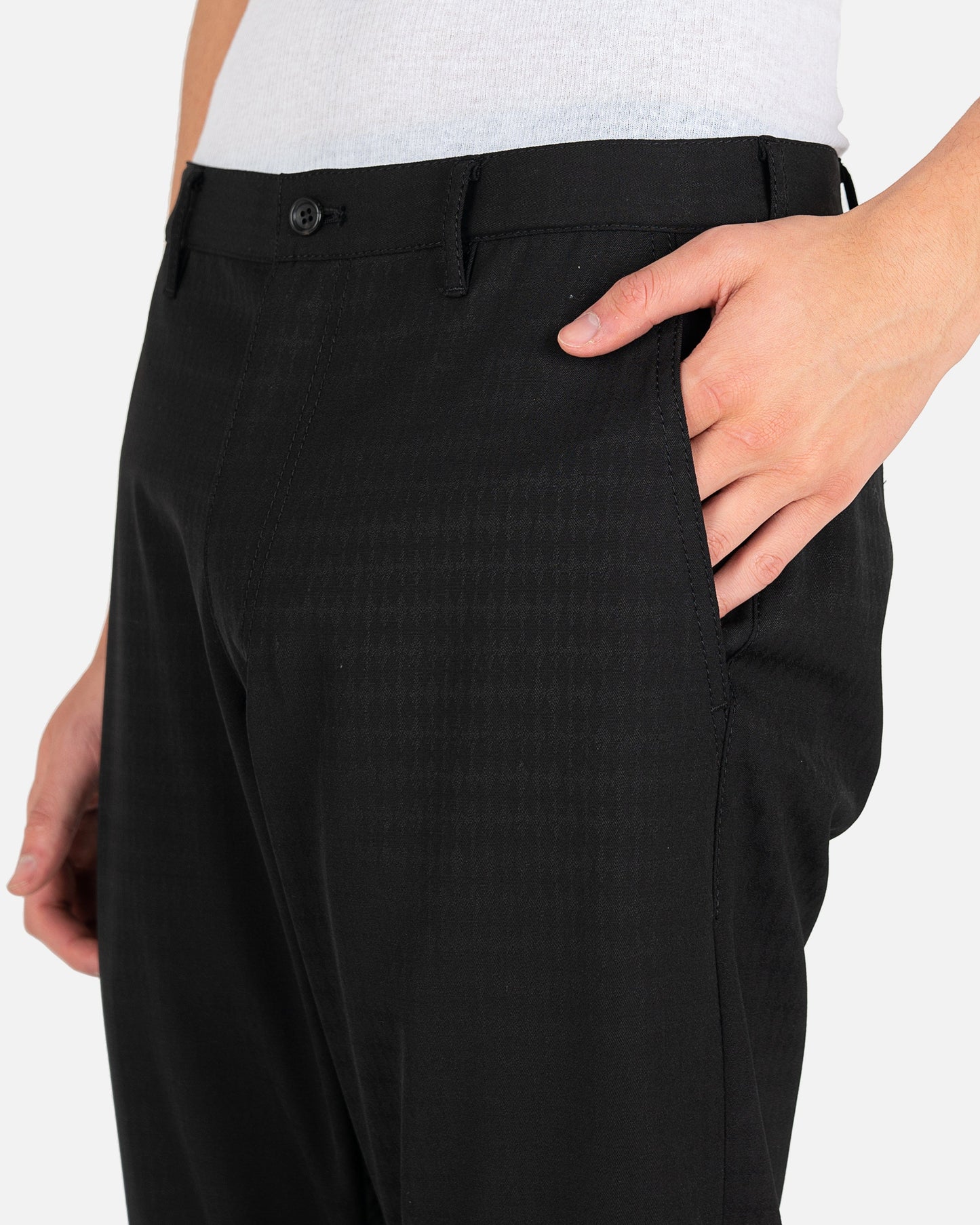 Comme des Garcons Homme Deux Men's Pants Diamond Printed Trousers in Black
