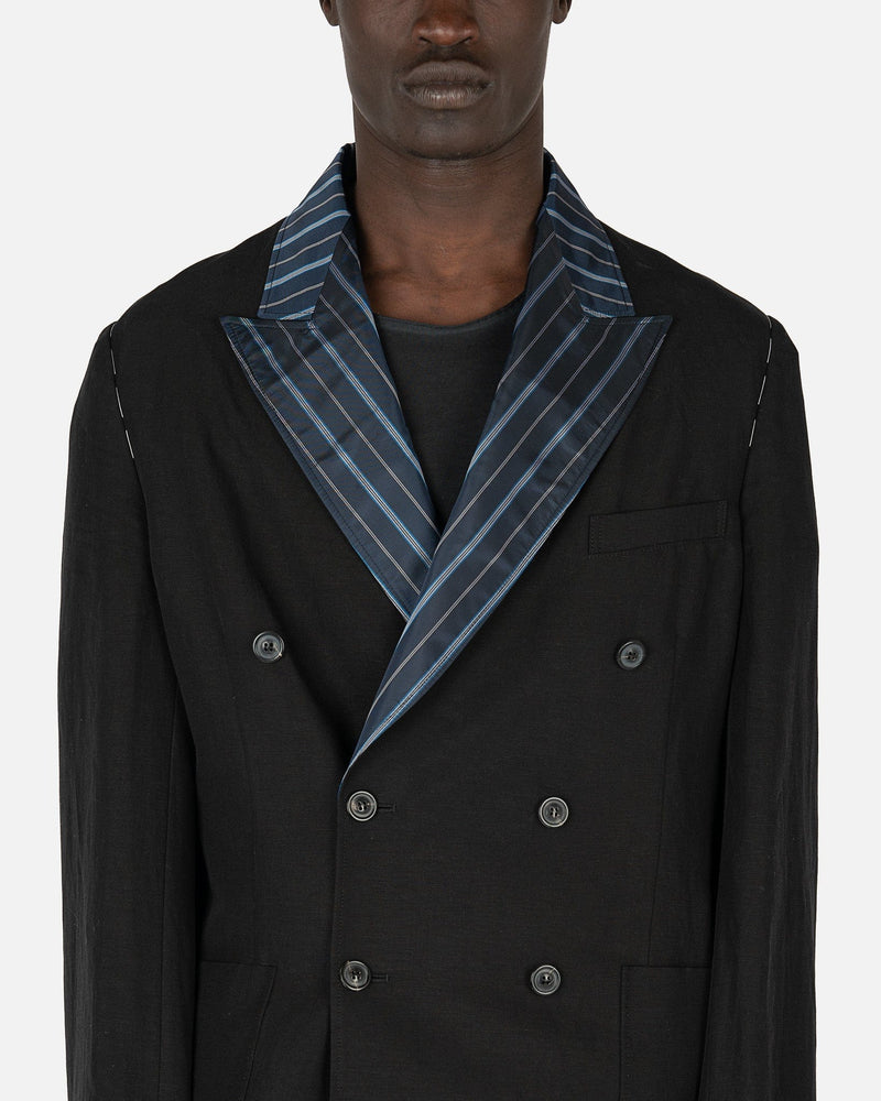 Maison Margiela Men's Jackets Double Breasted Blazer in Black