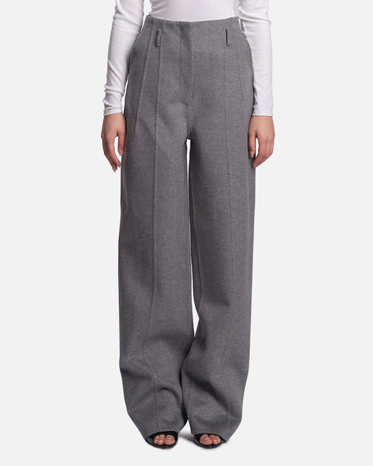 Peter Do Women Pants Double-Face Darted Pant in Cool Grey