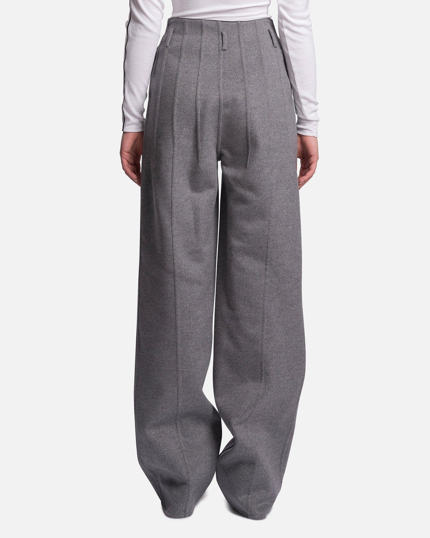 Peter Do Women Pants Double-Face Darted Pant in Cool Grey