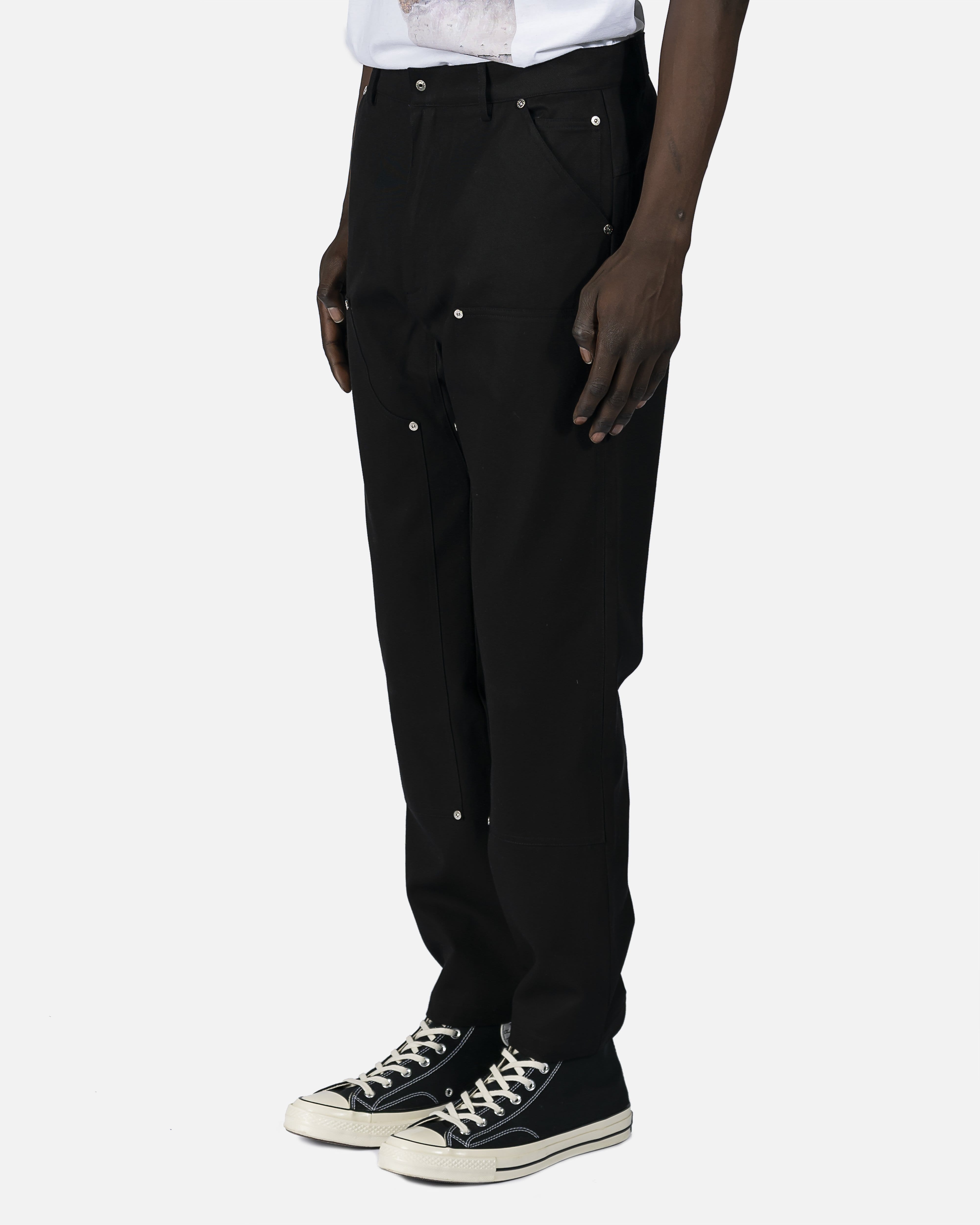 Double Front Pant in Black – SVRN Double Front Pant in Black – SVRN