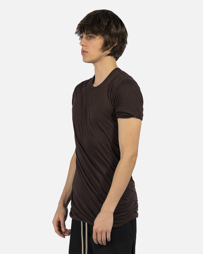 Rick Owens Men's T-Shirts Double Layer Shortsleeve T-Shirt in Oxblood