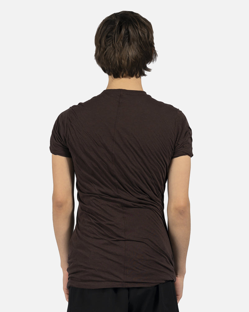 Rick Owens Men's T-Shirts Double Layer Shortsleeve T-Shirt in Oxblood