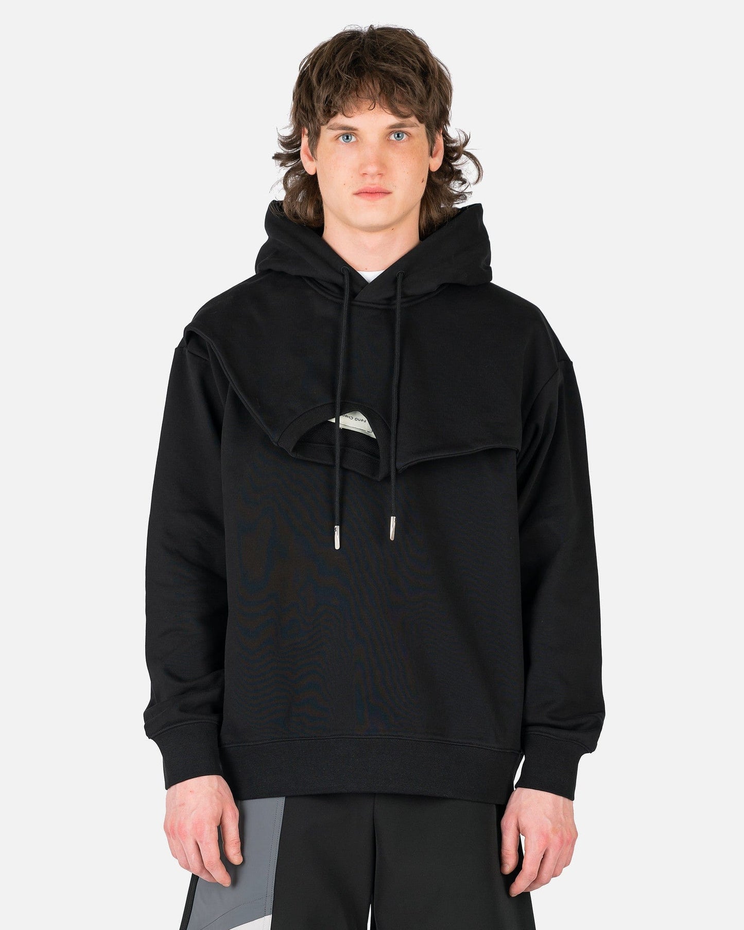 Double Layered Hoodie in Black