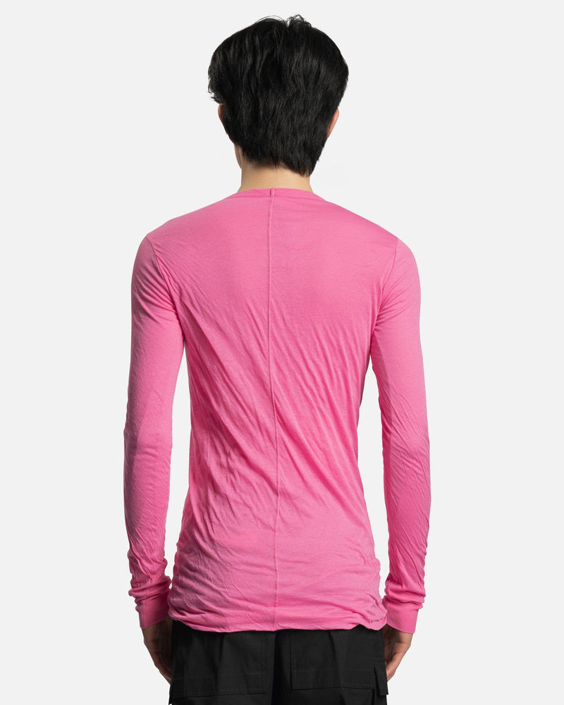 Rick Owens Men's T-Shirts Double LS T in Hot Pink