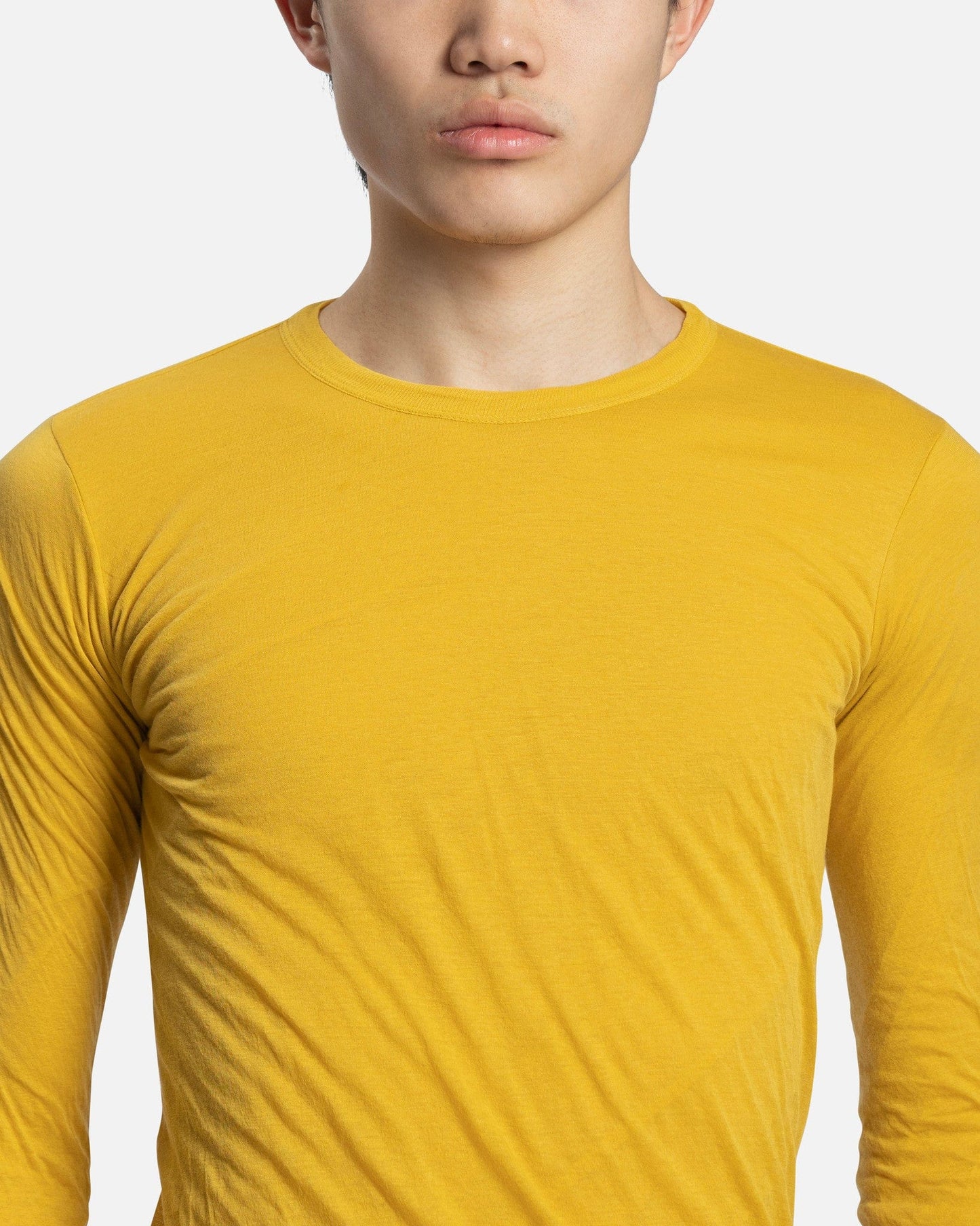 Rick Owens Men's T-Shirts Double LS T in Lemon