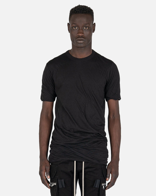 Rick Owens Men's T-Shirts Double Shortsleeve T-Shirt in Black