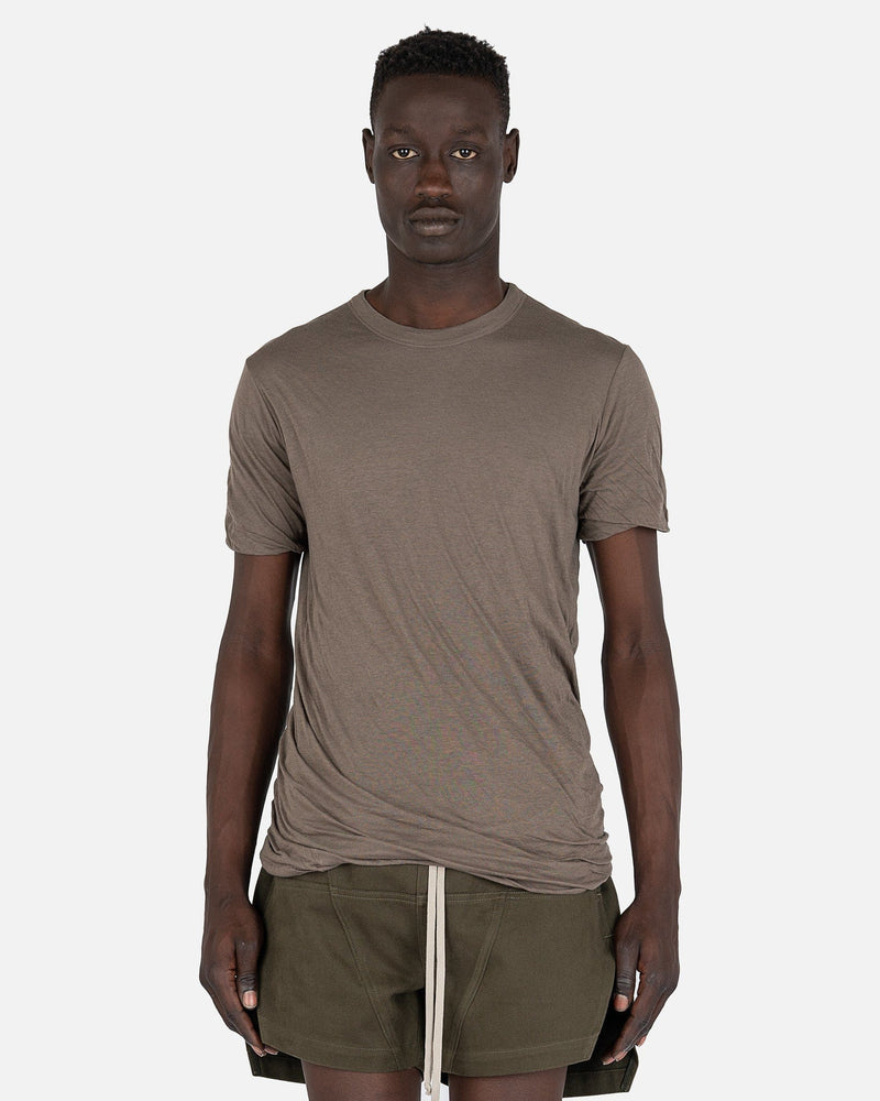 Rick Owens Men's T-Shirts Double Shortsleeve T-Shirt in Dust