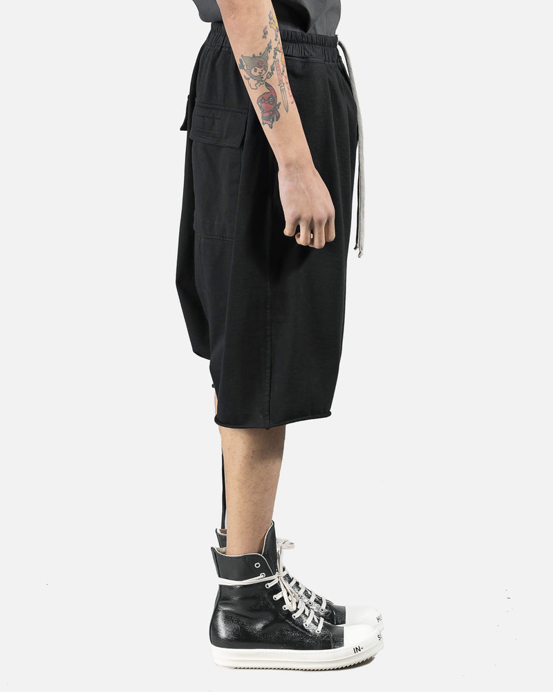 Rick Owens DRKSHDW Men's Shorts Drawstring Pod Shorts in Black